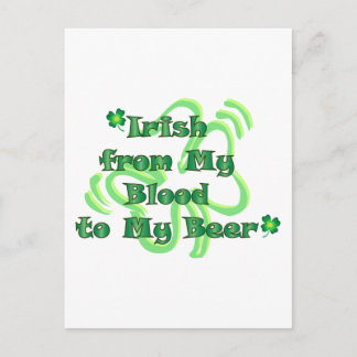 Irish from Blood to Beer Postcard