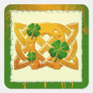Irish Fun 3D Whimsey 2 Square Sticker