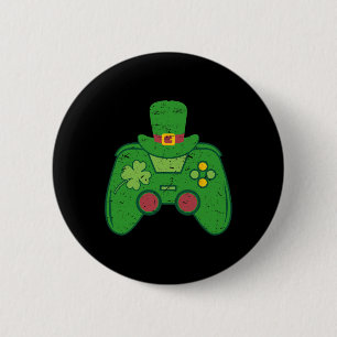 Irish Gamer Boys Video Game Controller St Patricks 2 Inch Round Button