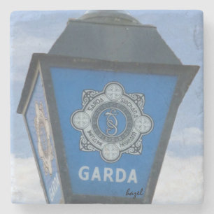 Irish Garda Lamp, Ireland Coaster. Irish Police. Stone Coaster