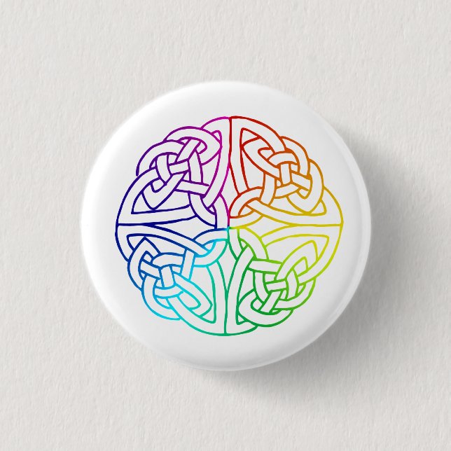 Irish Gay & Lesbian Pride Celtic 1 Inch Round Button (Front)