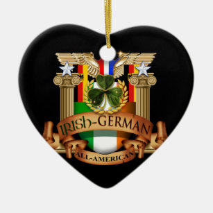Irish German All-American Ceramic Ornament