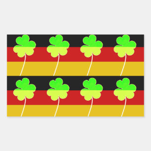 Irish German Flag Shamrock Clover St. Patrick Fun Sticker