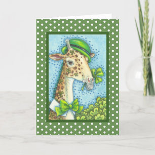 IRISH GIRAFFE ST. PATRICK'S DAY GREETING CARD Vers