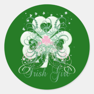 Irish Girl 2 Classic Round Sticker