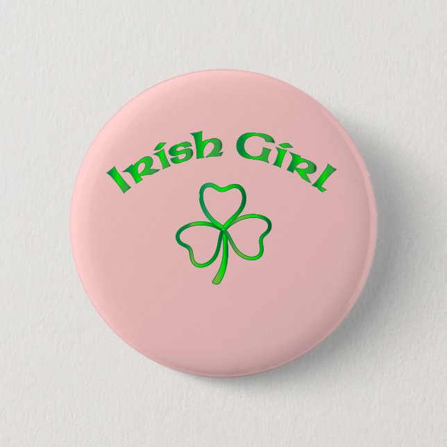 Irish Girl 2 Inch Round Button (Front)