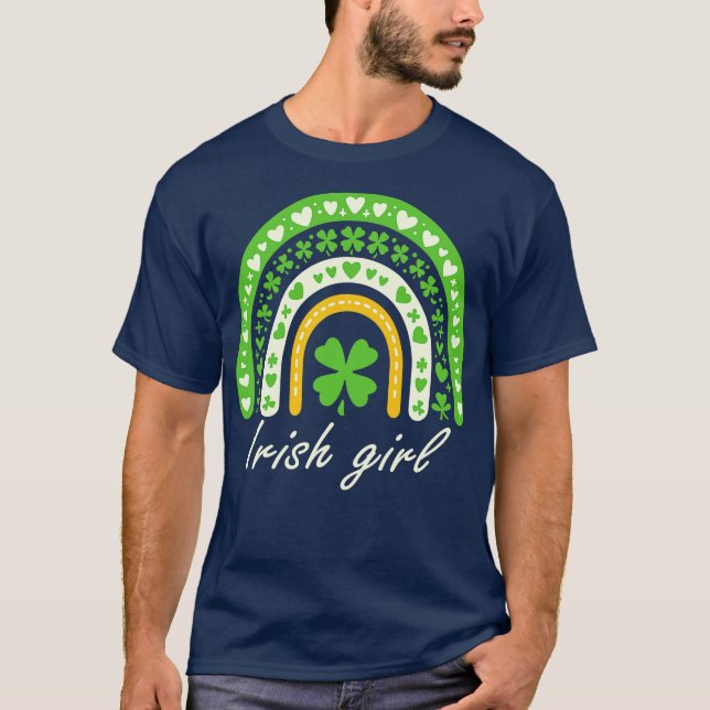 Irish girl Charming Clover Rainbow Tee (Front)