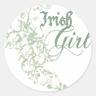 Irish Girl Classic Round Sticker