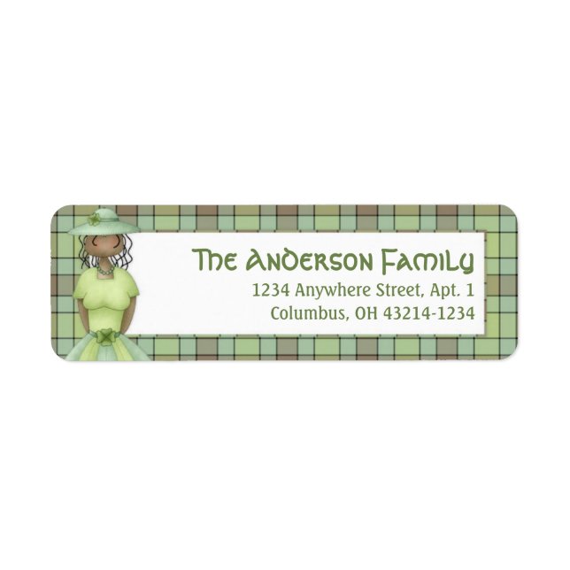 Irish Girl Doll St. Patrick's Address Label 2 (Front)