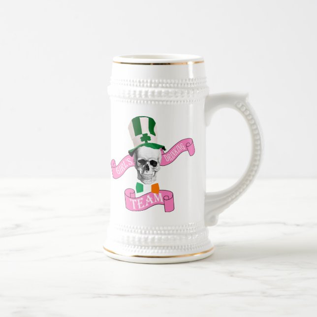 Irish girls drinking team beer stein (Right)