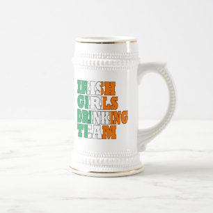 Irish girls drinking team beer stein