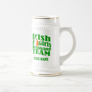 Irish girls drinking team St Patrick's day Beer Stein