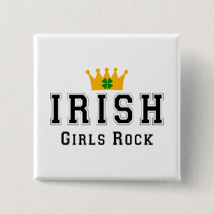 Irish Girls Rock 2 Inch Square Button