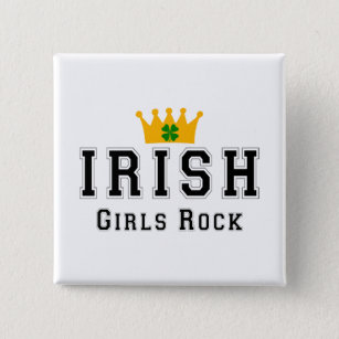 Irish Girls Rock 2 Inch Square Button