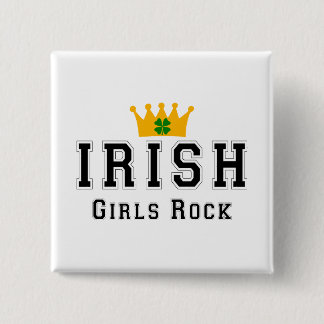 Irish Girls Rock 2 Inch Square Button