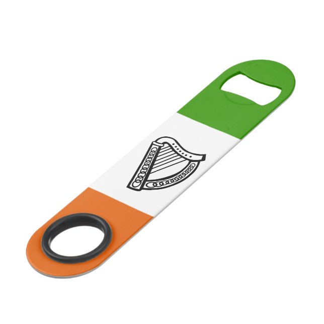 Irish glossy flag speed bottle opener (Back Angled)