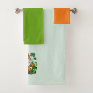 Irish Gnome Bath Towel Set