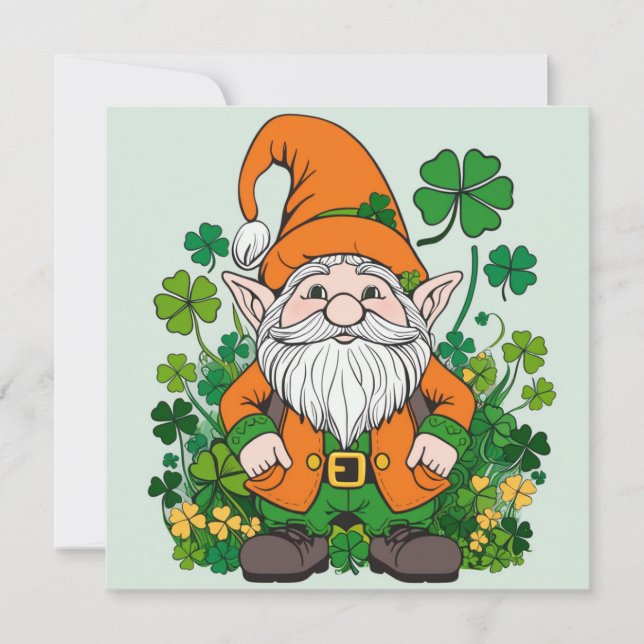 Irish Gnome Holiday Card (Front)
