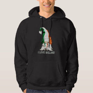 Irish Gnome Shows Love Heart For Team Ireland Hoodie