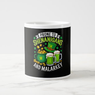 Irish Gnome St Patricks Prone to Shenanigans  Large Coffee Mug