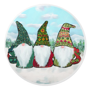 IRISH GNOMES CERAMIC KNOB