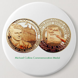 Irish Gold Coin for Badge 6 Inch Round Button