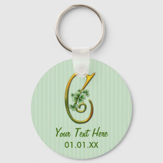 Irish Gold Monogram C Keychain