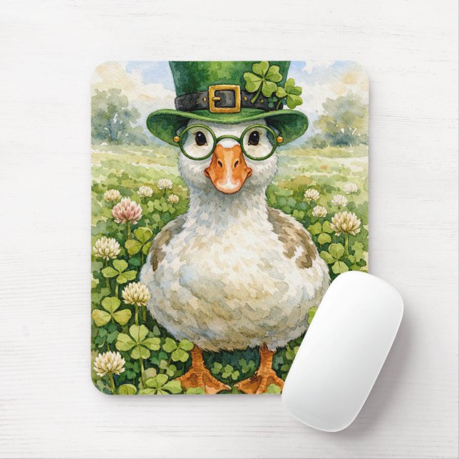 Irish Goose in Shamrock Field Mouse Pad (With Mouse)