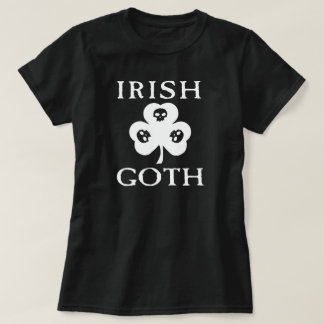 Irish Goth Shamrock Skulls T-Shirt