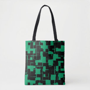 Irish Green and Black Trendy Pattern Tote Bag