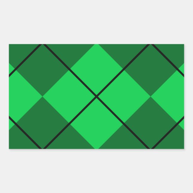 Irish Green Argyle Sticker (Front)