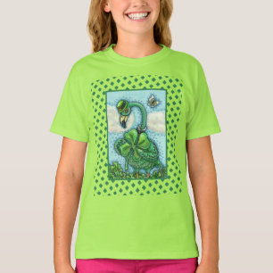 IRISH GREEN FLAMINGO, CUTE HAPPY ST. PATRICK'S DAY T-Shirt