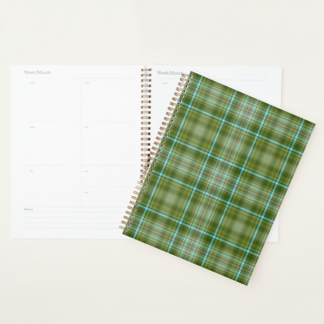 Irish Green Plaid Planner (Display)