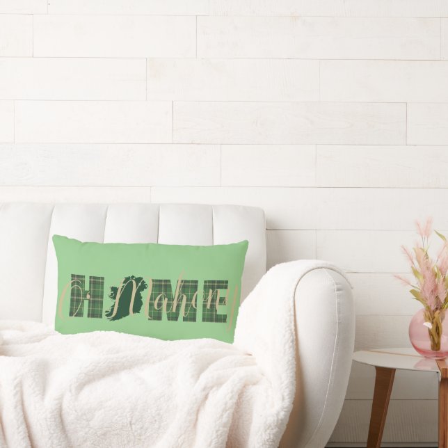 Irish green surname editable HOME cushion (Couch)