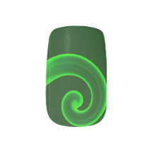 Irish Green Swirl Minx Nails