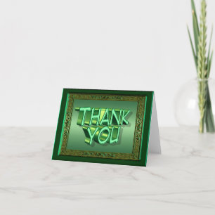 Irish Green Thank You Card