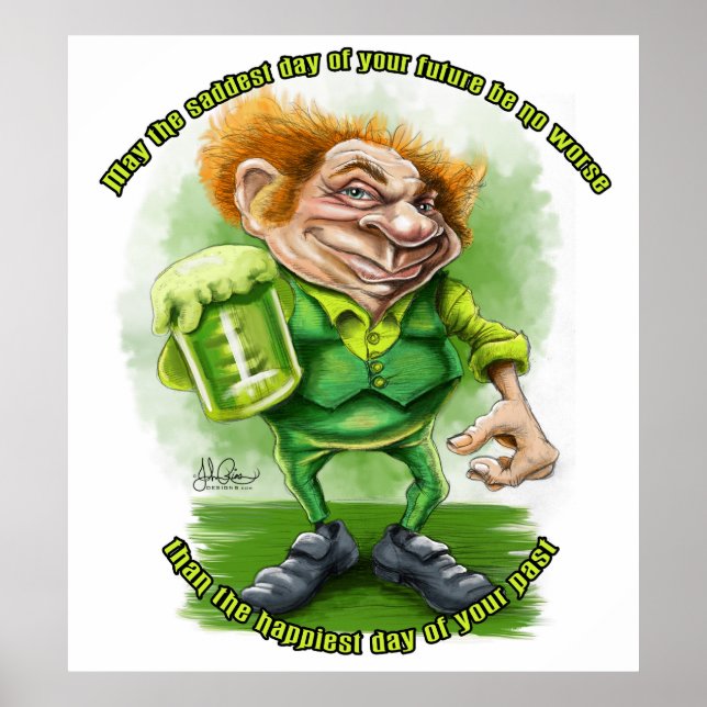 Irish greeting for Saint Patricks Day. Poster (Front)
