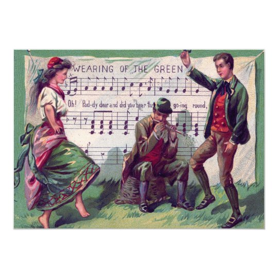 Irish Gypsy Wearing of The Green Jig Card