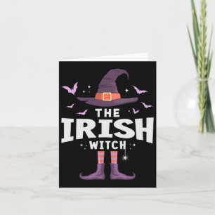 Irish Halloween Witch Matching Costume  Card