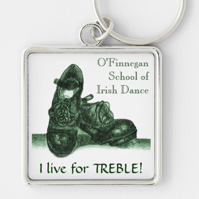 Irish Hard Shoes Customizable Keychain (Front)