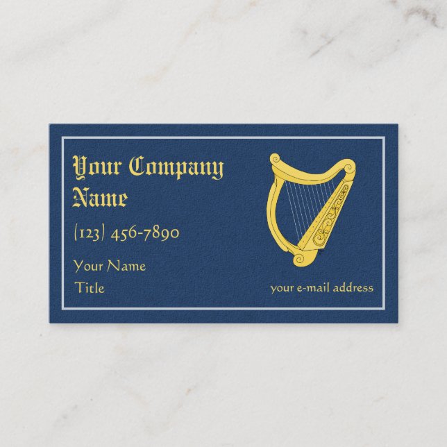 Irish Harp Business Card (Front)