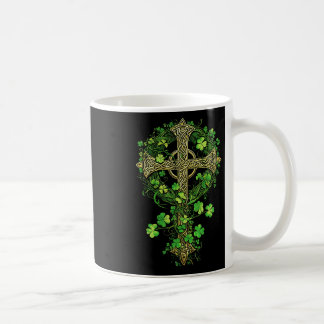 Irish Harp Celtic Cross Knot Clover St Shamrock  Coffee Mug