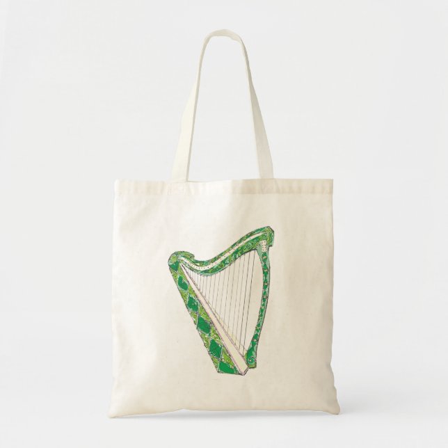 Irish Harp Customizable Tote (Front)
