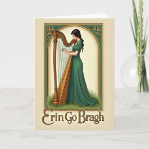 Irish Harp Serenade Card