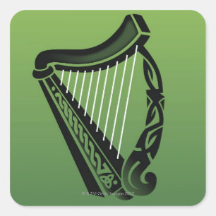 Irish harp square sticker