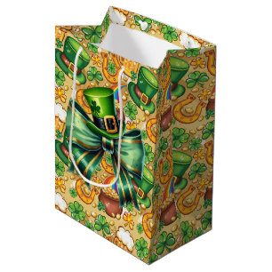 Irish Hat And Coins Medium Gift Bag