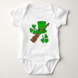 Irish Hat and Shamrocks Baby Bodysuit