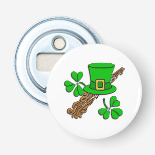 Irish Hat and Shamrocks Bottle Opener