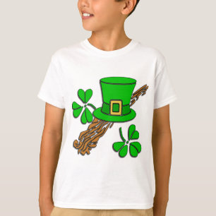 Irish Hat and Shamrocks T-Shirt