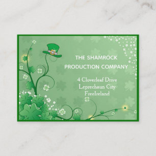 Irish hat, shamrock business card